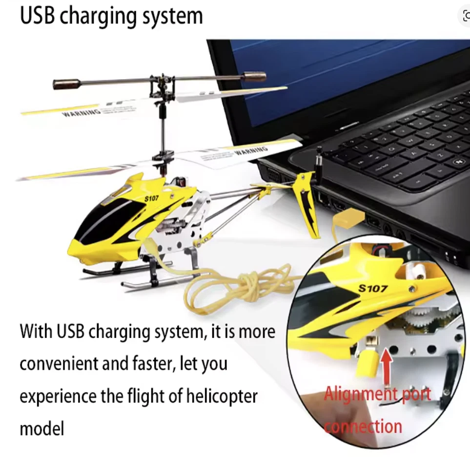 S107G RC Helicopter with Gyro & LED Lights