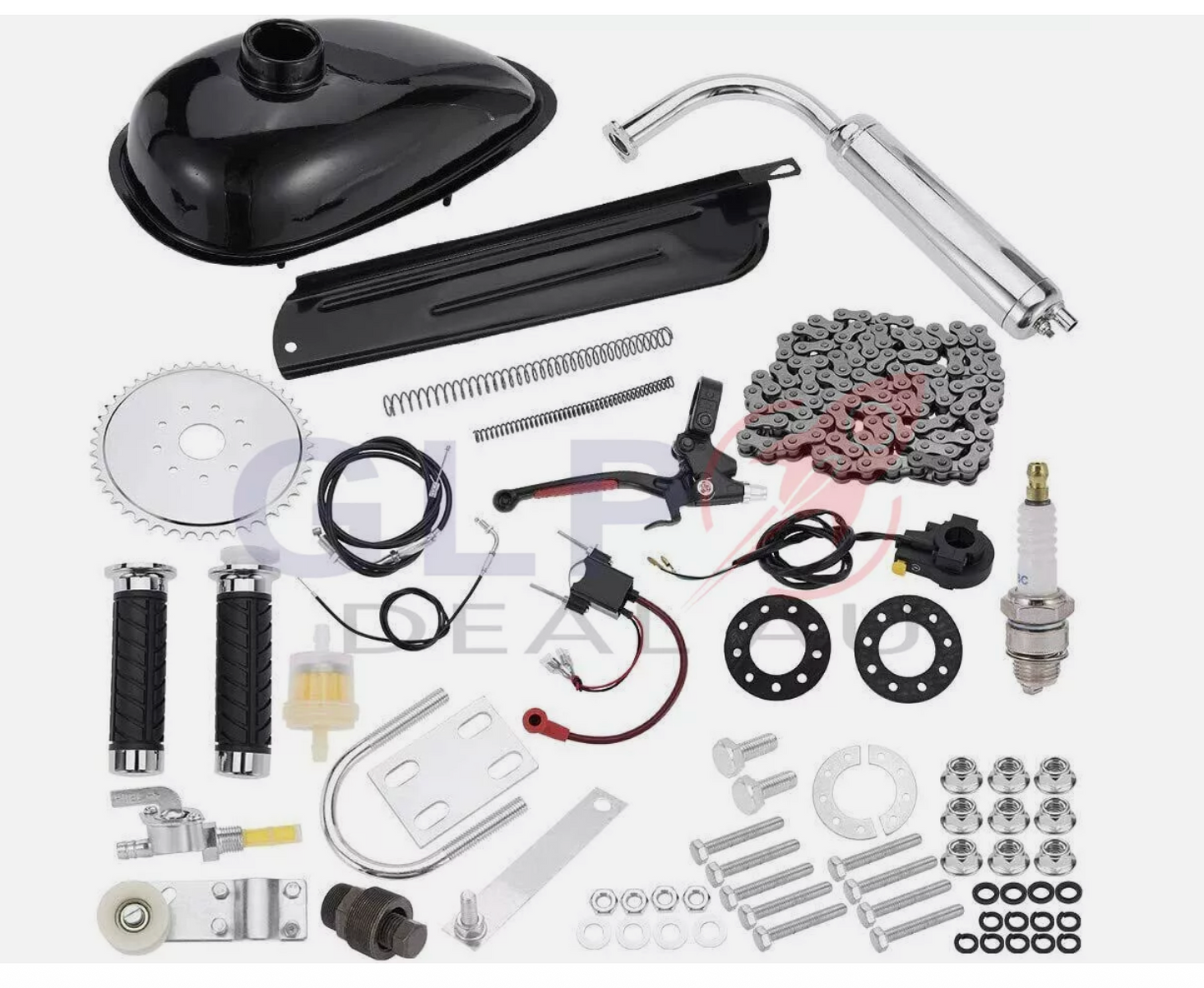 100CC Motorized Push Bike Motorised Bicycle Petrol Gas Motor Engine kit 2 Stroke