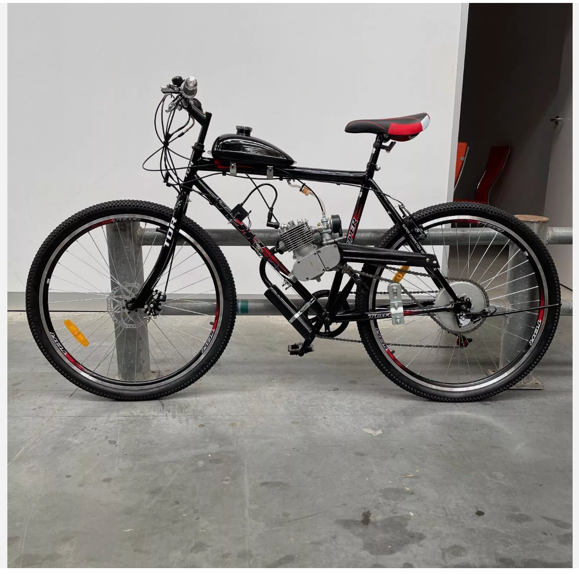 100CC Motorized Push Bike Motorised Bicycle Petrol Gas Motor Engine kit 2 Stroke