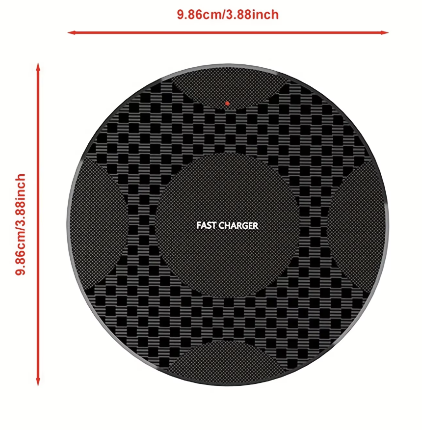 Wireless Charger Pad Stand Desktop Ultra-thin Mobile Phone Fast Charging Dock Station For iPhone 15 14 13 12 11 Samsung Xiaomi