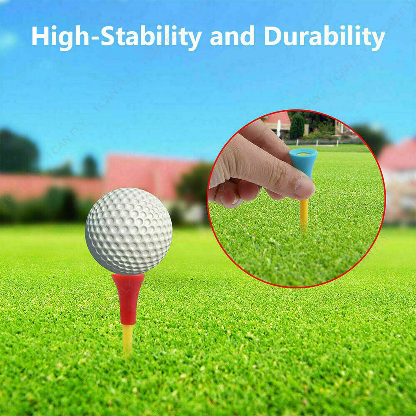 110x Golf Tees 83mm Multi Color Plastic With Rubber Cushion Top Quality