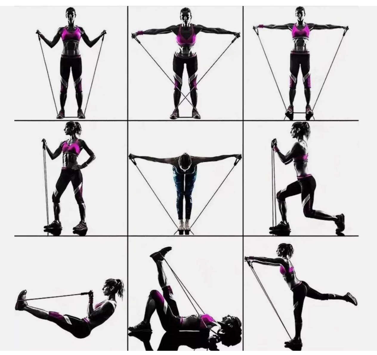 11PCS Latex Yoga Strap Resistance Bands Exercise Home Gym Tube Fitness Elastic