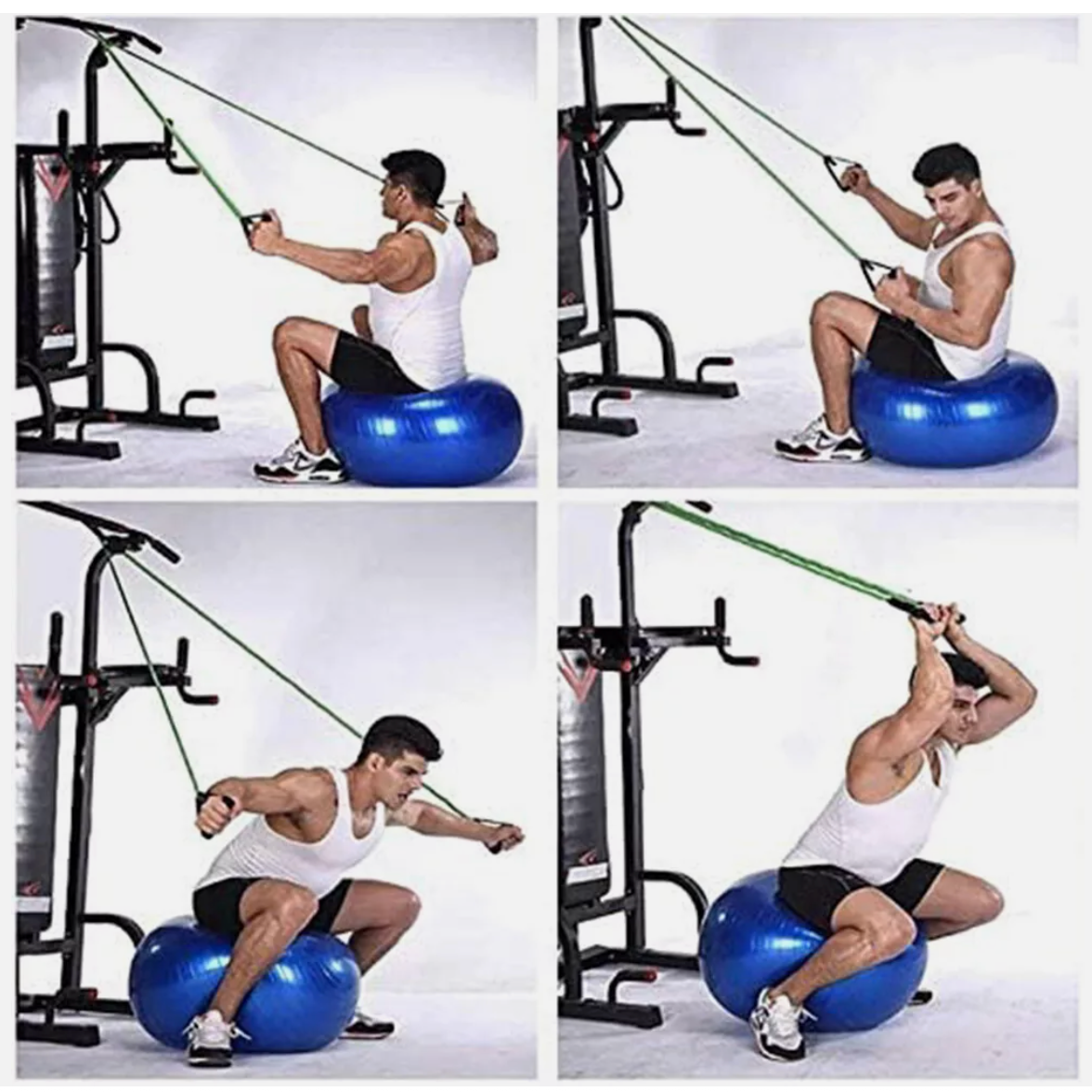 11PCS Latex Yoga Strap Resistance Bands Exercise Home Gym Tube Fitness Elastic