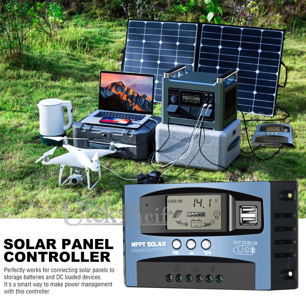 12V/24V Solar Panel Battery Regulator Charge Controller 30A MPPT Auto Tracking