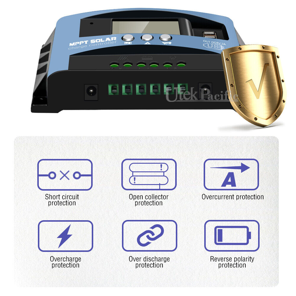 12V/24V Solar Panel Battery Regulator Charge Controller 30A MPPT Auto Tracking