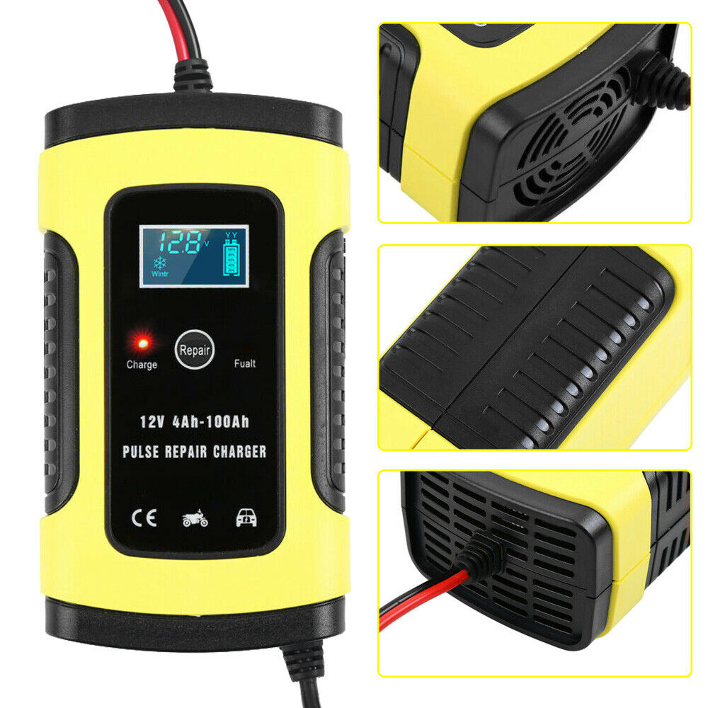 12V 6A Model 6 Stage Trickle LCD Battery Charger Bike Car Motorcycle NZ Plug