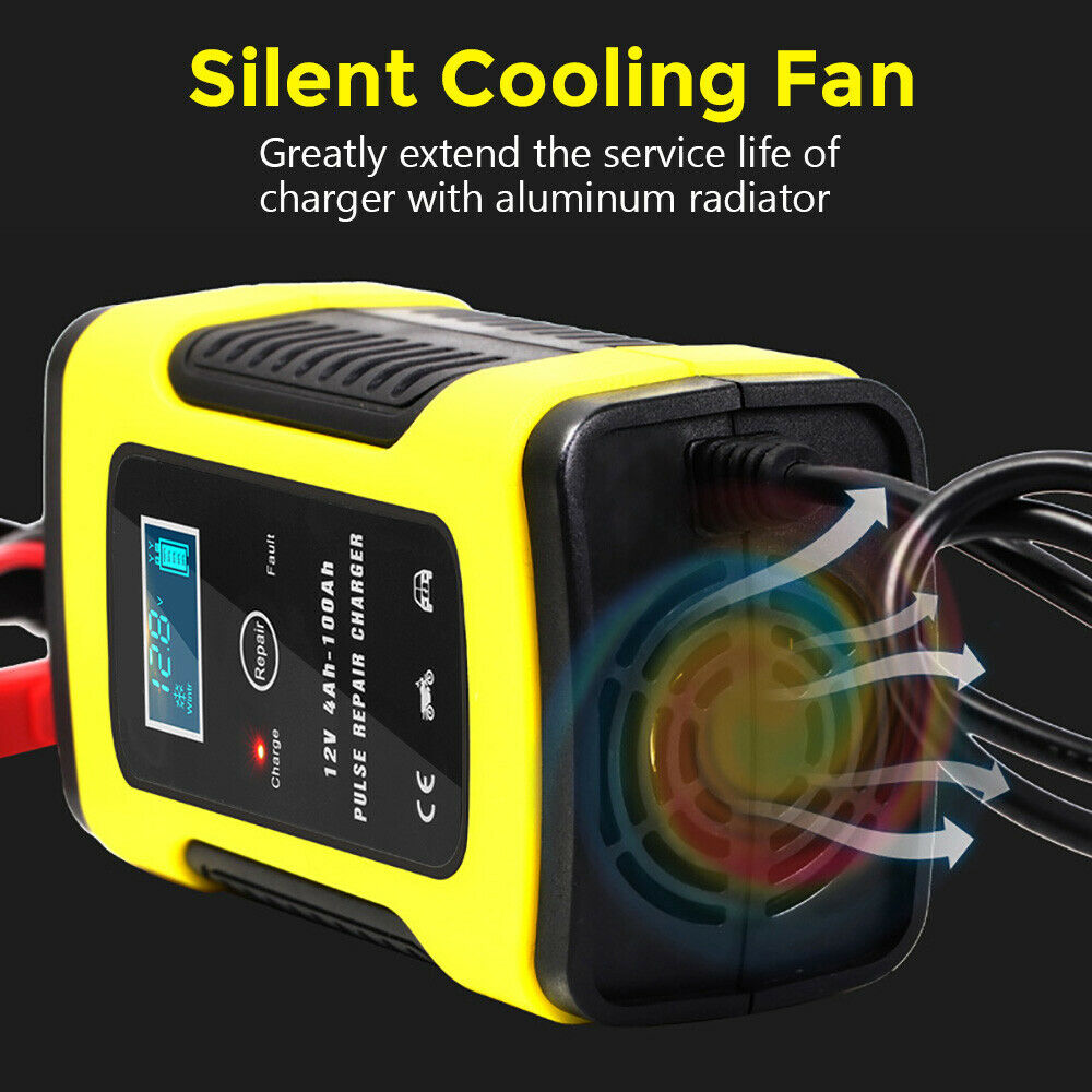 12V 6A Model 6 Stage Trickle LCD Battery Charger Bike Car Motorcycle NZ Plug