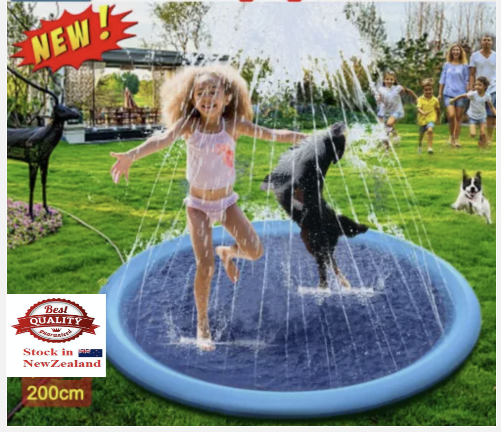 200cm Sprinkler Play Mat Water Toy Dog Pool Beach Splash Pad Centre Spray