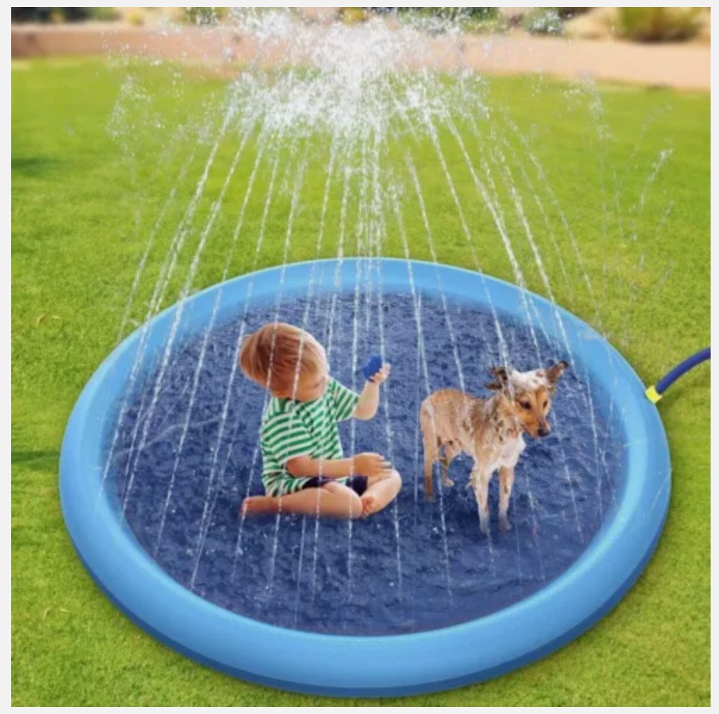 200cm Sprinkler Play Mat Water Toy Dog Pool Beach Splash Pad Centre Spray