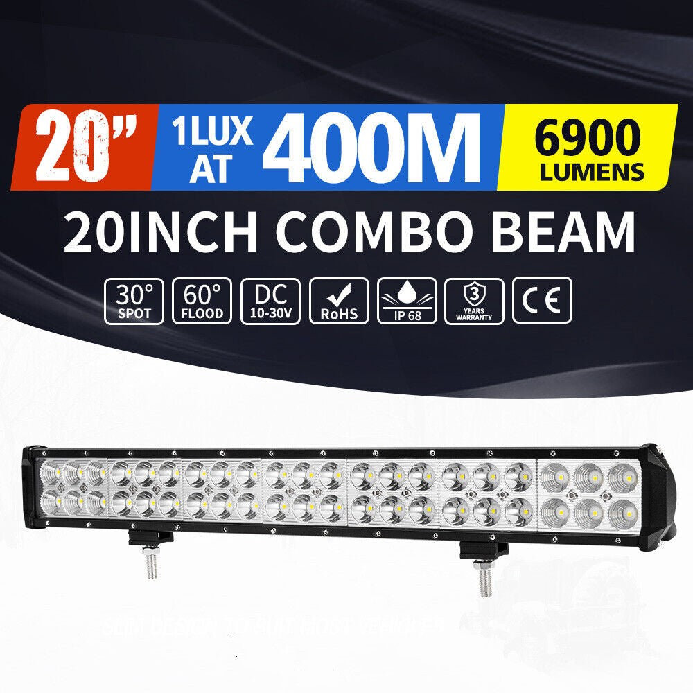 20inch Osram LED Light Bar Slim Dual Row Flood Spot Combo 4X4 Offroad