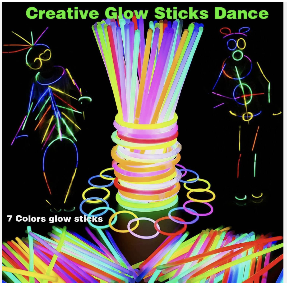 235pcs Glow Sticks Party Supplies Set 100pcs 8in Glowsticks Glow In The Dark Wed