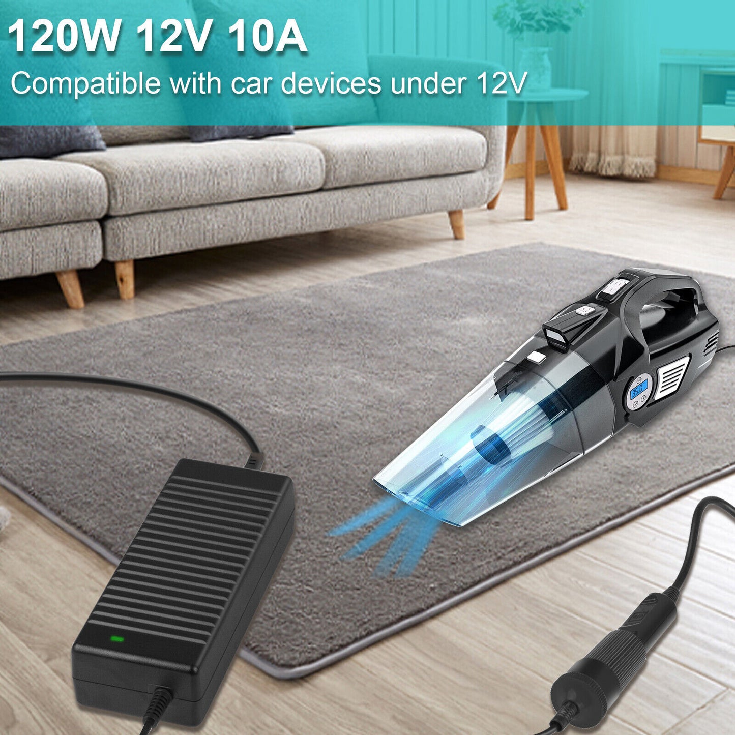 10A 240V to 12V Car Cigarette Lighter Transformer Power Supply Socket Converter