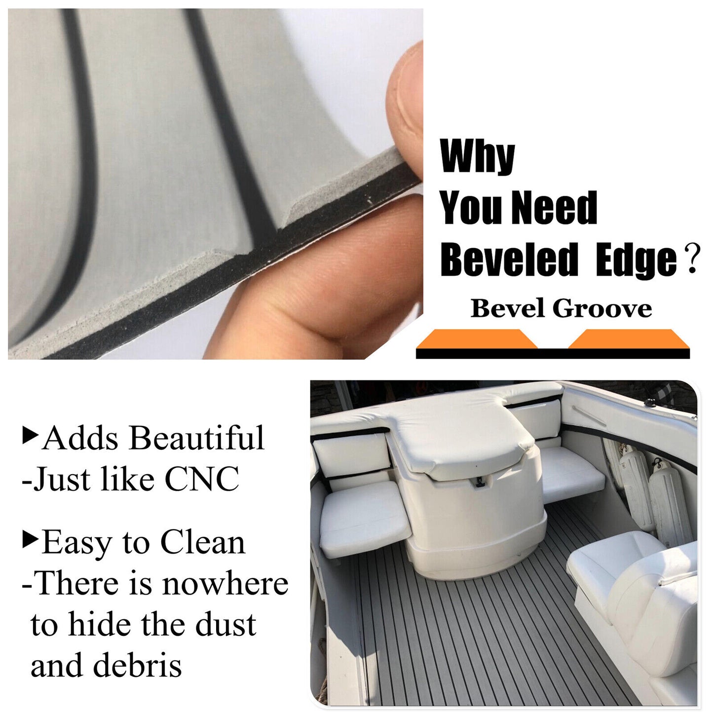 240×90cm Adhesive Marine Flooring Faux Teak EVA Foam Boat Yacht Decking Sheet