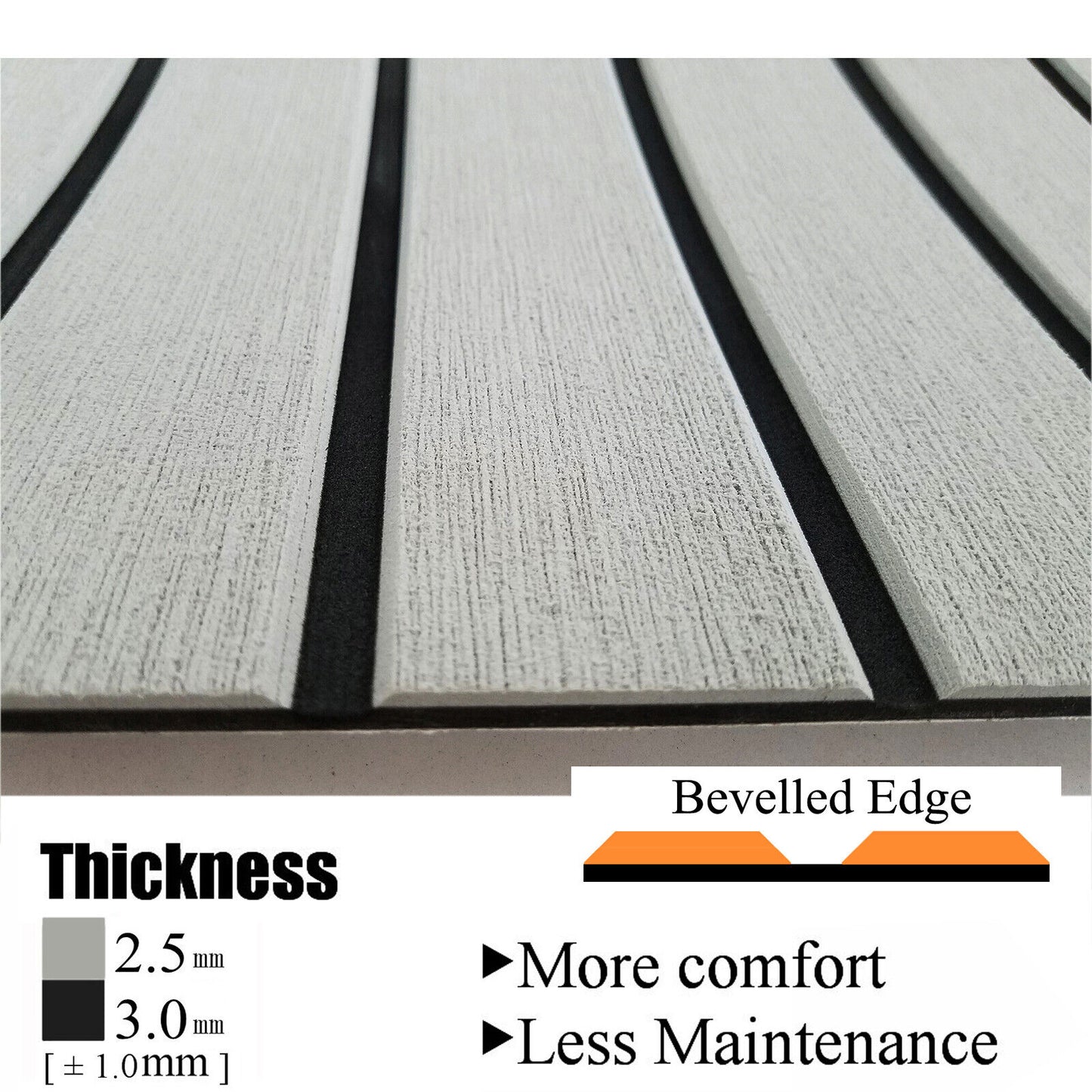 240×90cm Adhesive Marine Flooring Faux Teak EVA Foam Boat Yacht Decking Sheet
