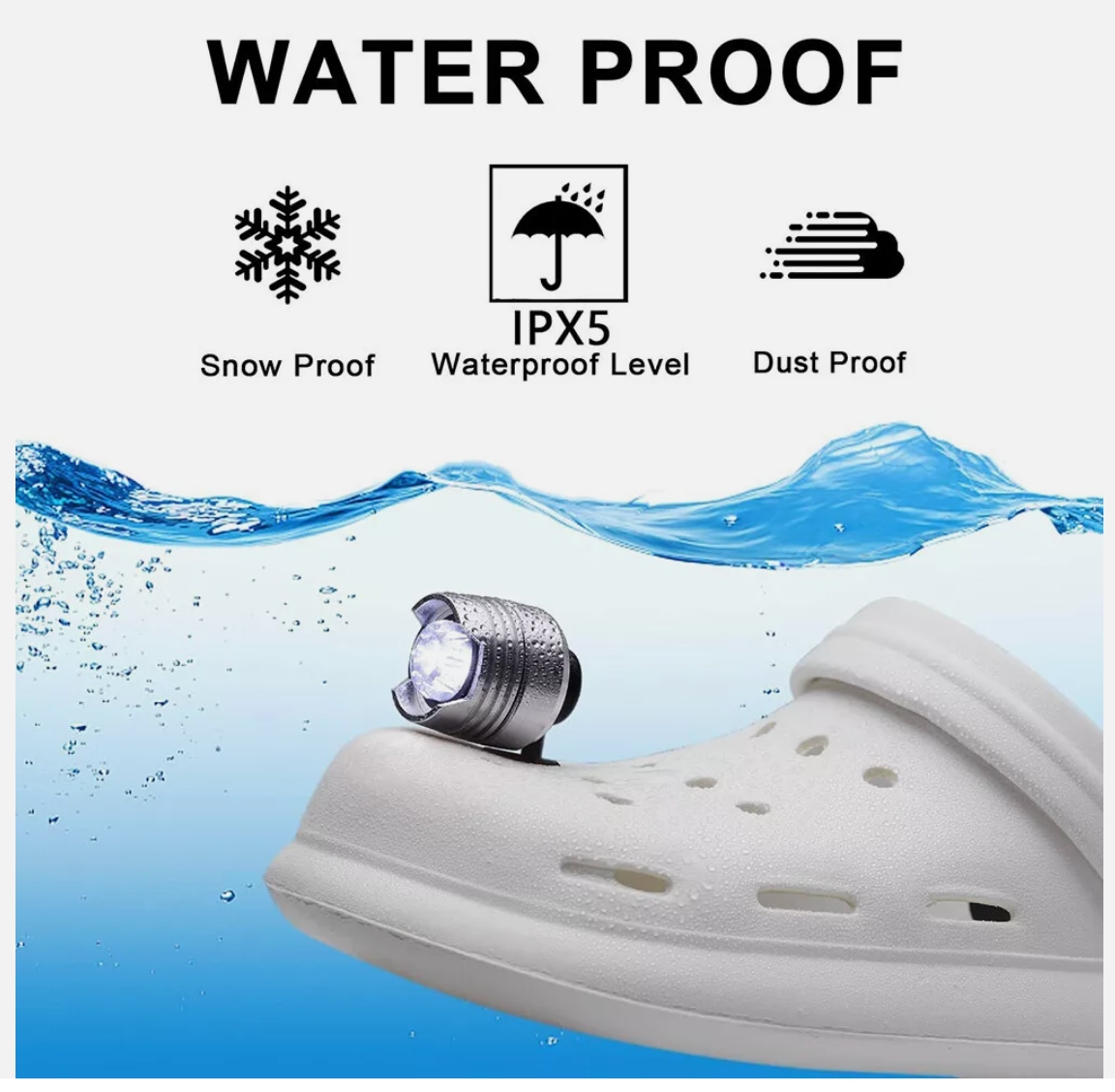 2PCS Shoes Lights Camping Headlights Charms Sandals Shoes Decor For Kids Gift