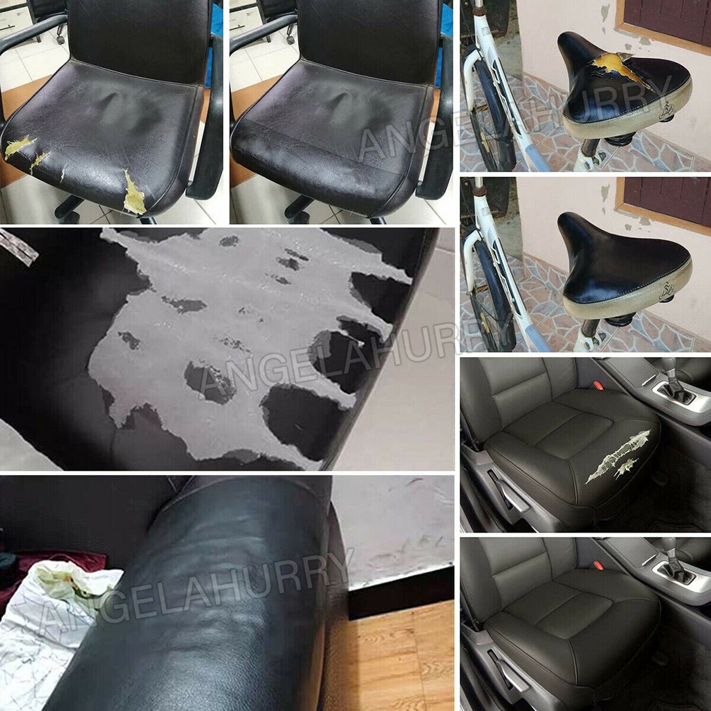 Leather Repair Kit Patch Car Seat Upholstery Filler Couch Sofa Furniture