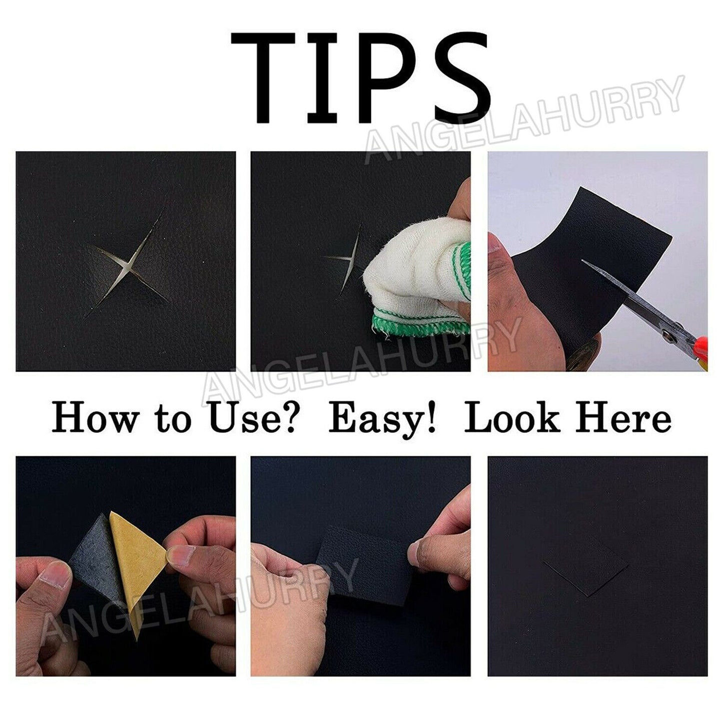 Leather Repair Kit Patch Car Seat Upholstery Filler Couch Sofa Furniture