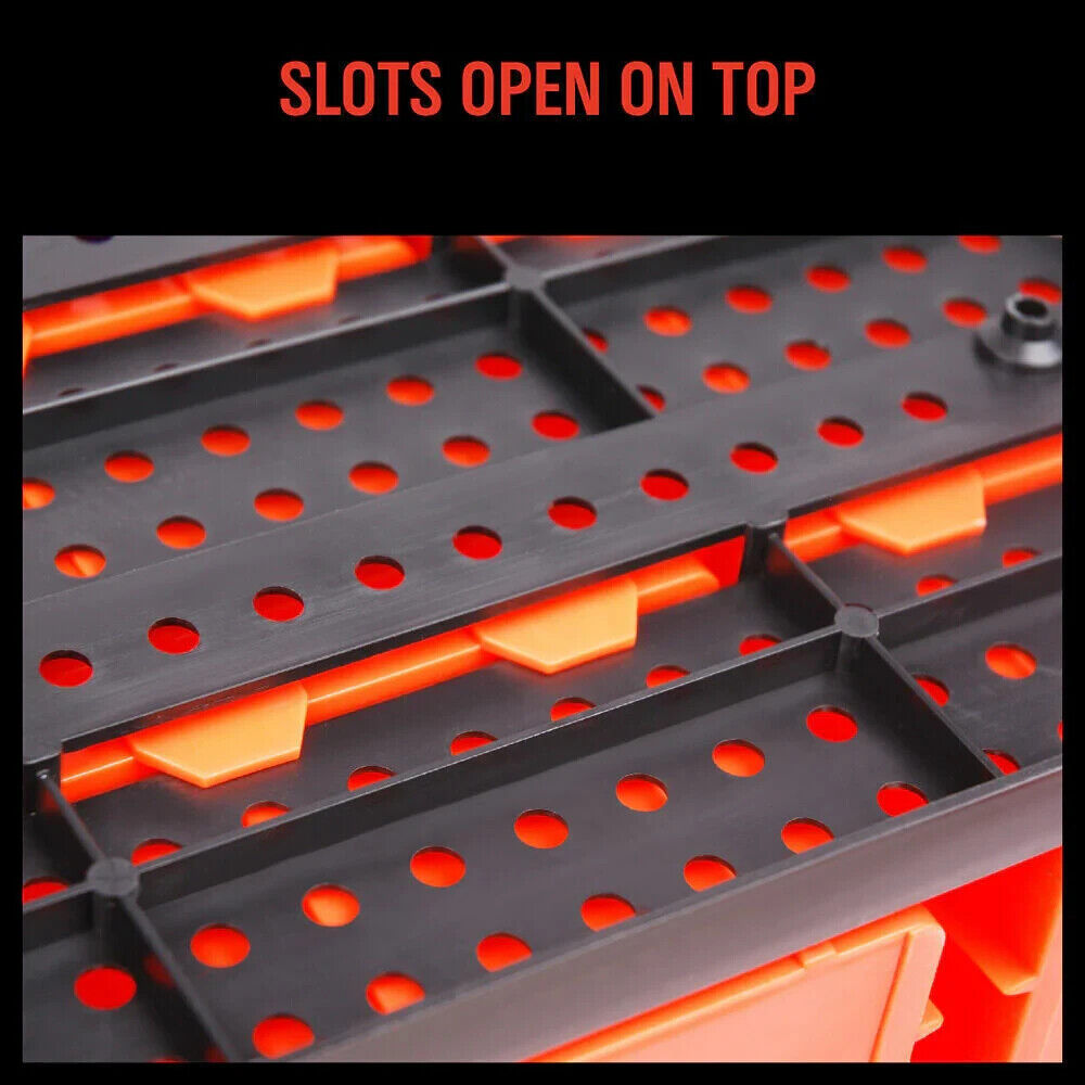 Storage Bin Rack Wall Mounted Tools Shelves Organizer Workshop Garage Nut Holder