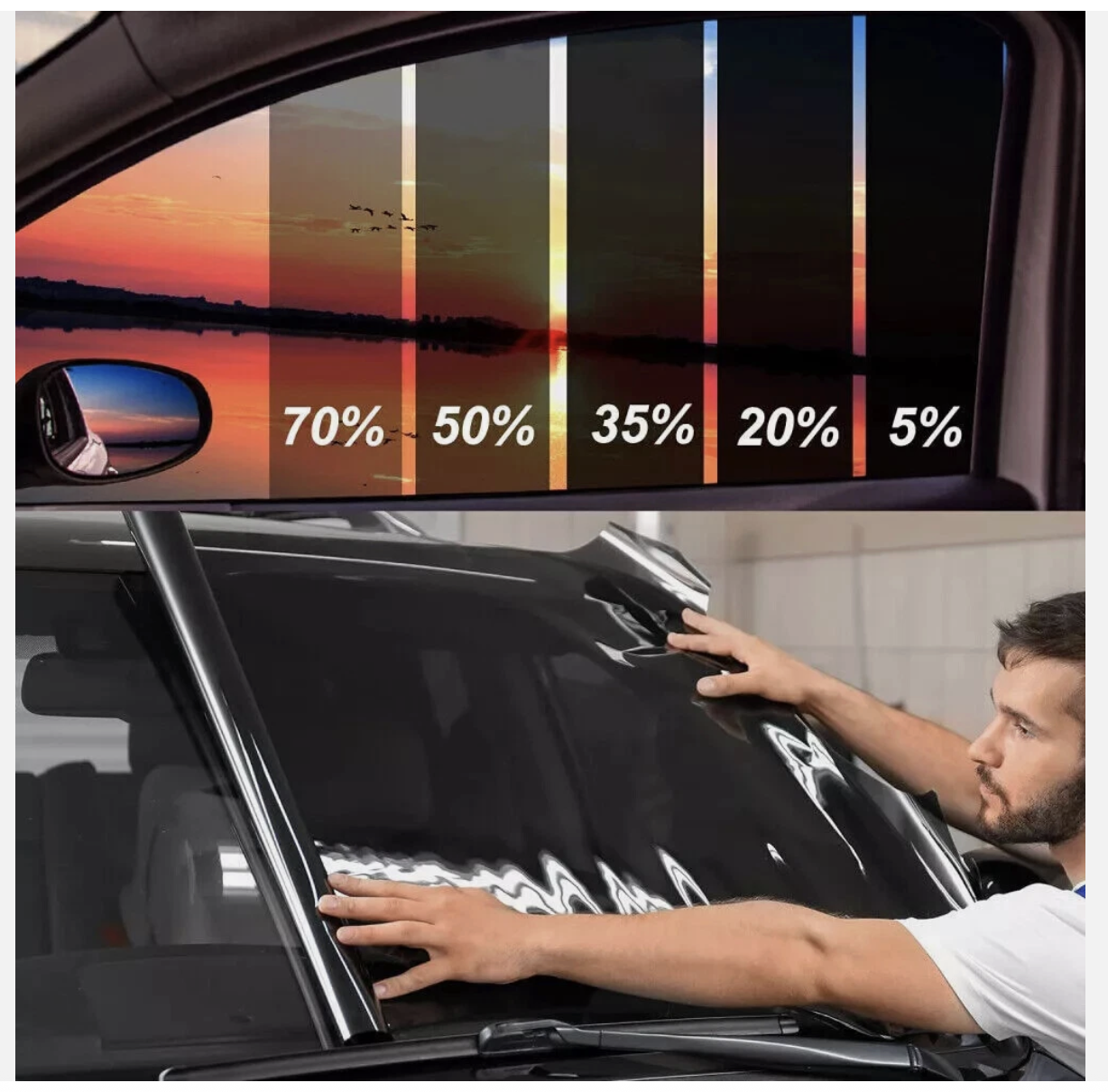 3M Window Roll Uncut Tint Film VLT 5/15/20/35/50/70% 10ft Car Home Office 50cm