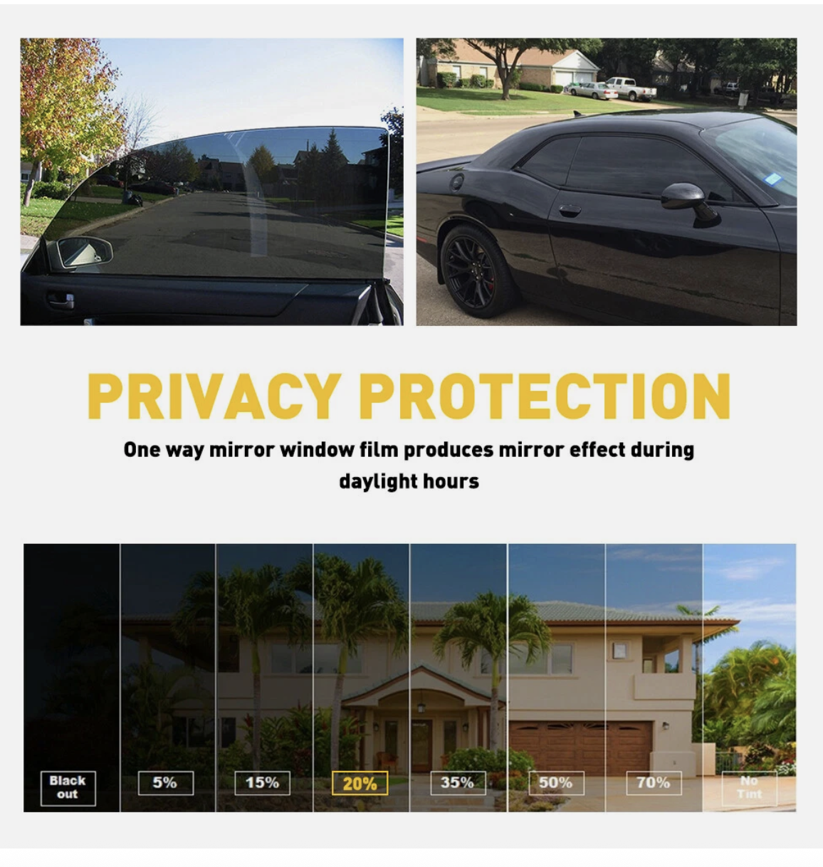 3M Window Roll Uncut Tint Film VLT 5/15/20/35/50/70% 10ft Car Home Office 50cm