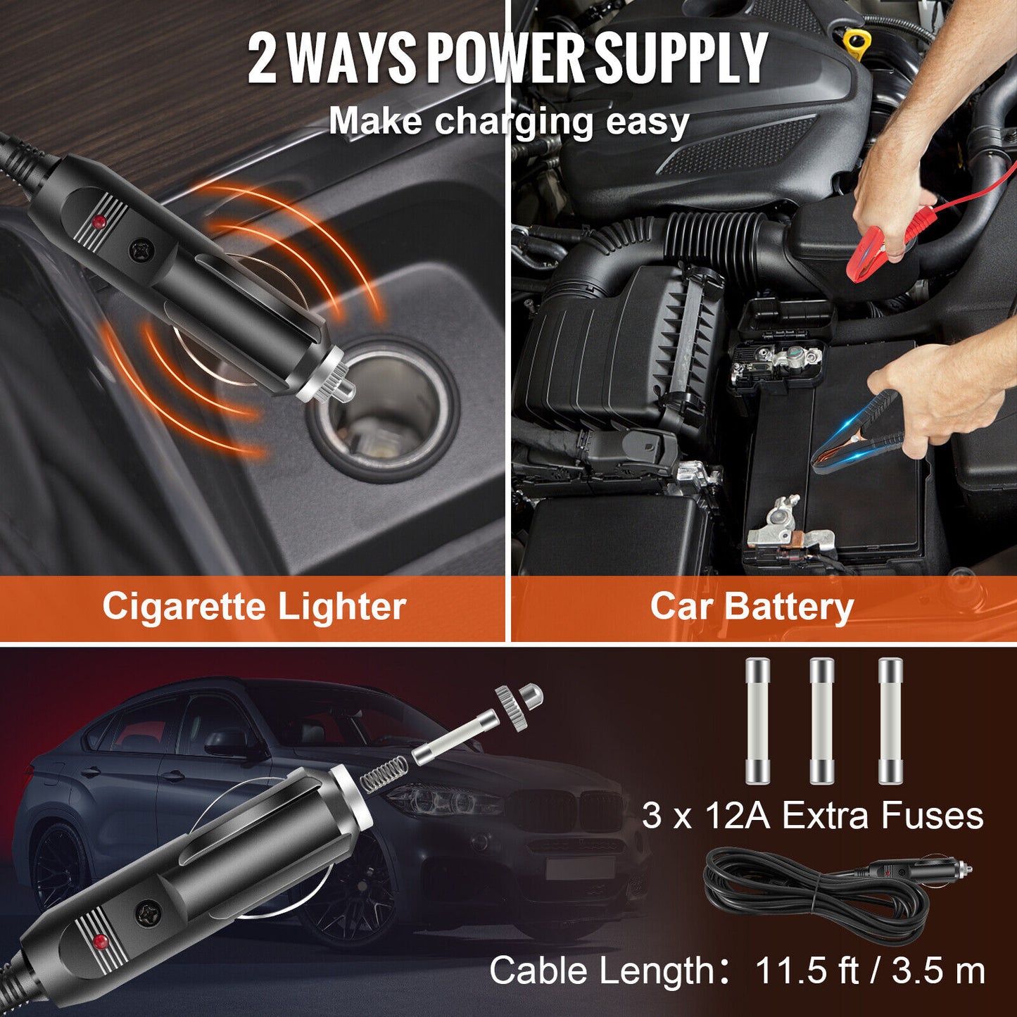 3Ton 12V DC Car Electric Jack Lifting SUV Van Garage Emergency Equipment tool