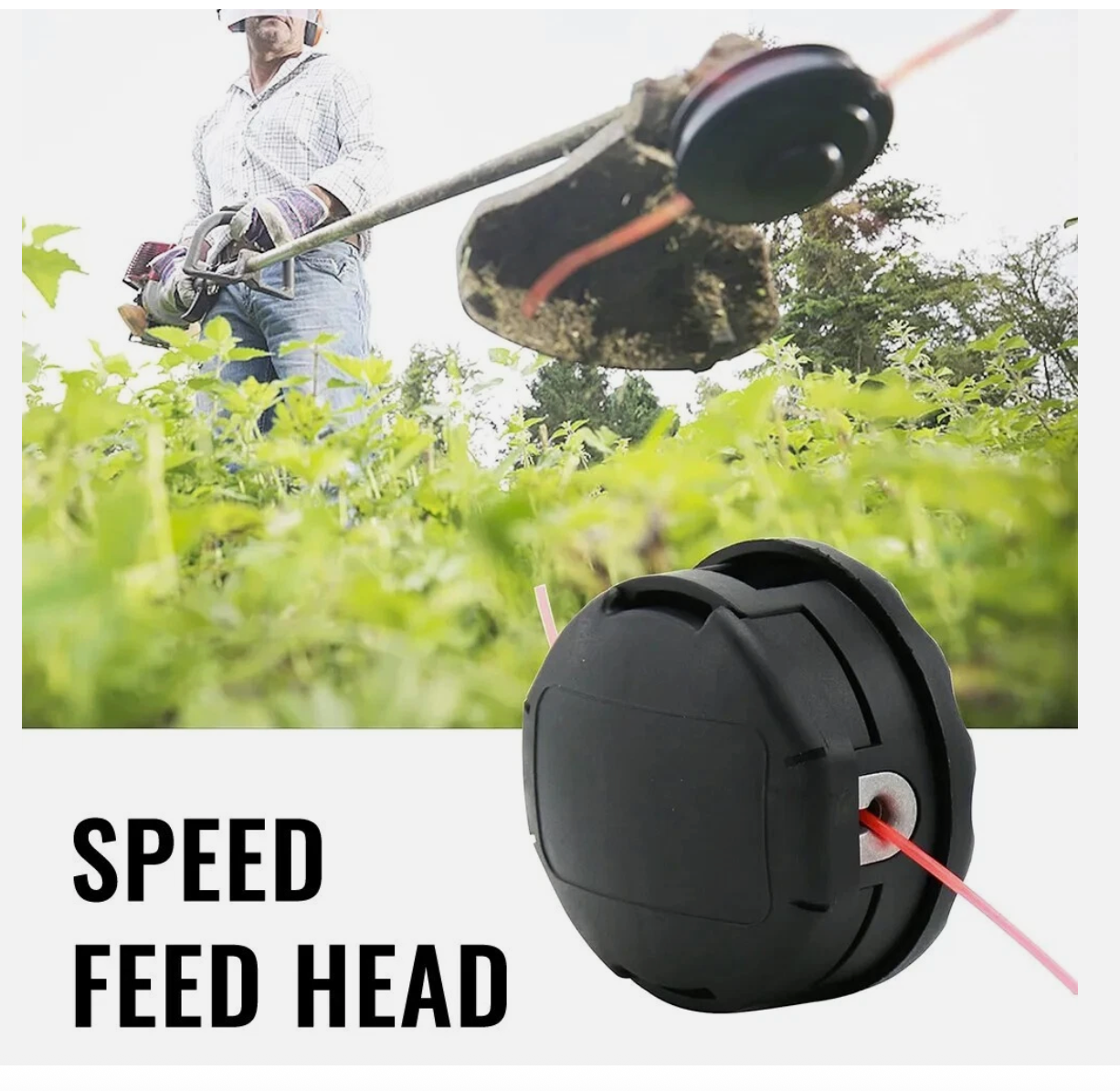 Speed Feed Trimmer Head Bump Fast Load Line Large For Whipper Snipper 4.5"