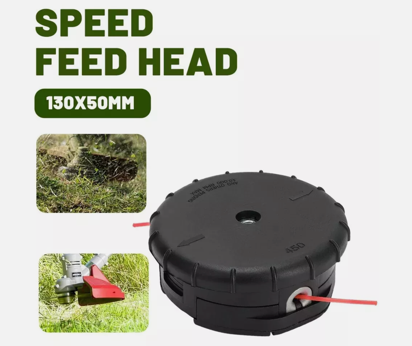 Speed Feed Trimmer Head Bump Fast Load Line Large For Whipper Snipper 4.5"