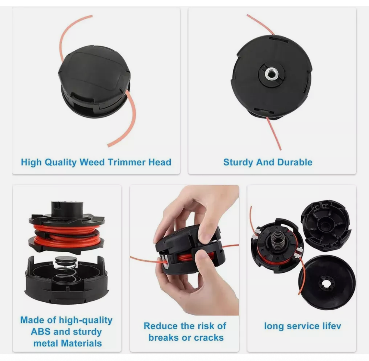 Speed Feed Trimmer Head Bump Fast Load Line Large For Whipper Snipper 4.5"