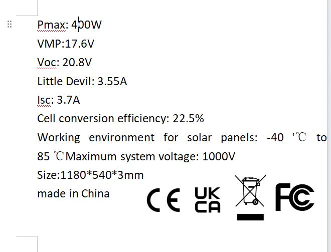 400W Solar Panel 18V Anti Scratch Monocrystalline Solar Cell Solar Battery Power Charge for Home Camping Car