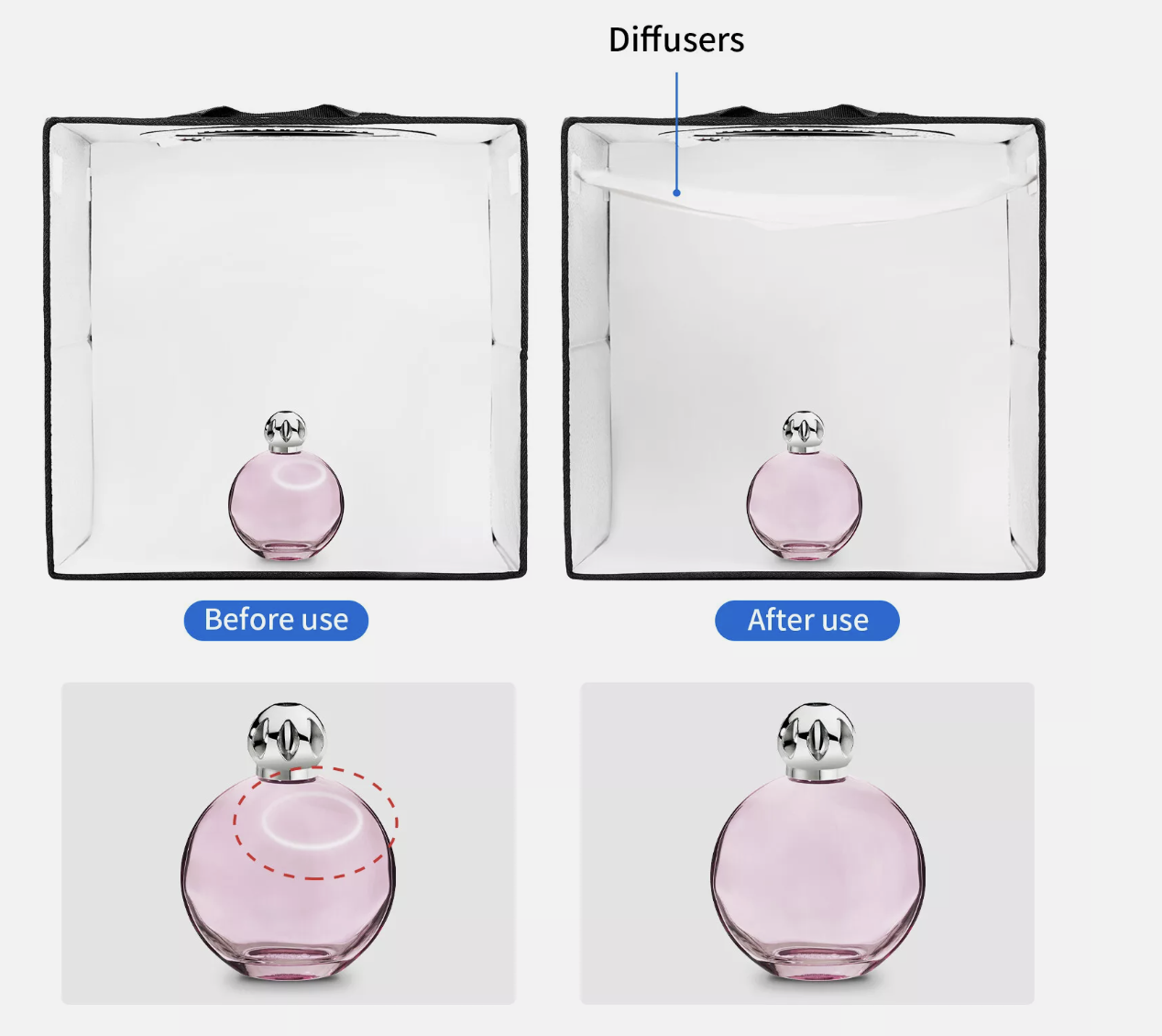 40cm Photography Large LED Light Box Tent Backdrop Foldable Studio Photo