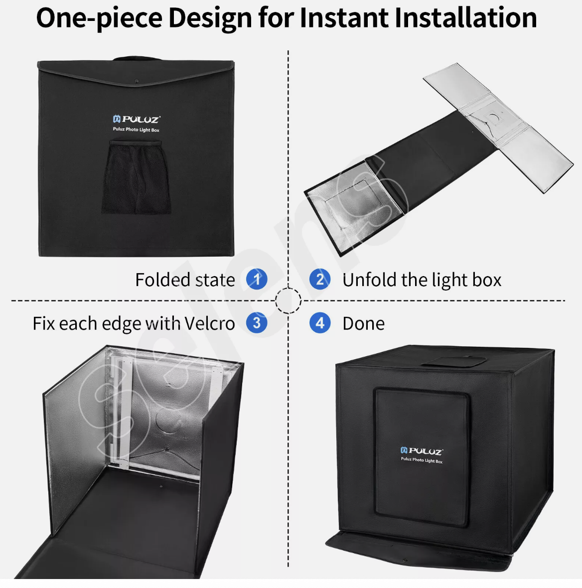 40cm Photography Large LED Light Box Tent Backdrop Foldable Studio Photo