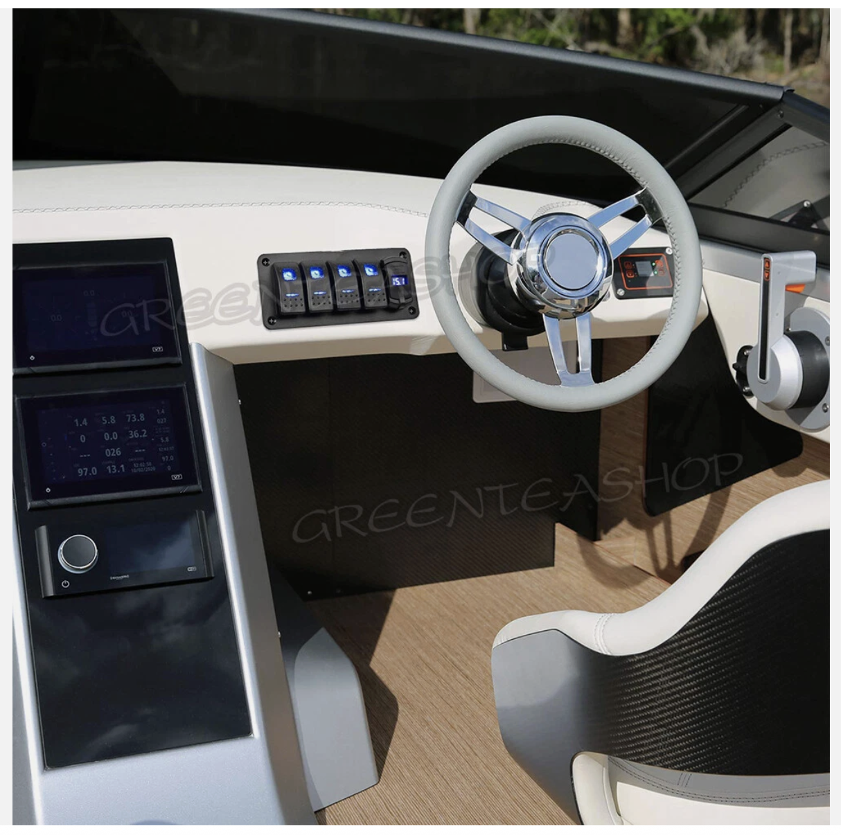 4 Gang 12V Switch Panel Control Dual USB ON OFF Toggle for Car Truck Marine Boat