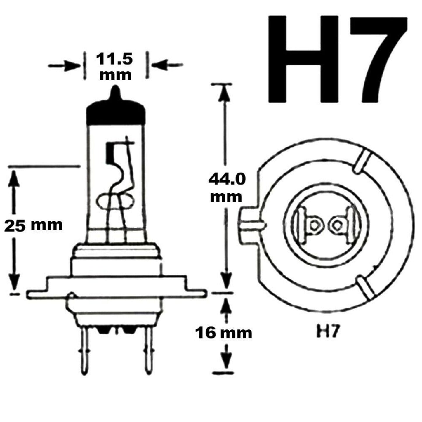 4Pcs H7 12V 55W Super White Headlight Xenon Halogen Globes Head Light Lamp 6000k