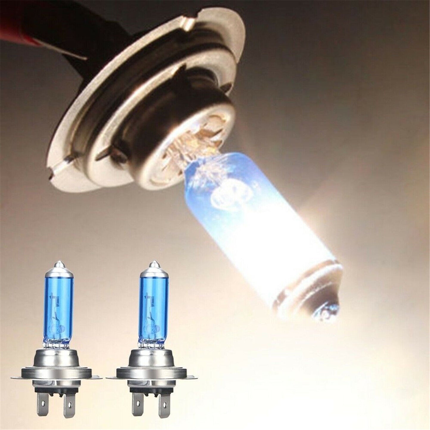 4Pcs H7 12V 55W Super White Headlight Xenon Halogen Globes Head Light Lamp 6000k