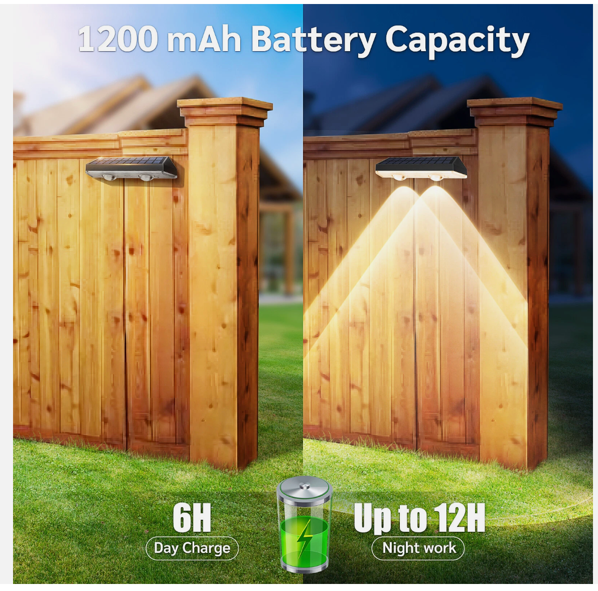 4xSuper Bright Solar Powered Door Fence Wall Lights LED Outdoor Garden Patio Lamp