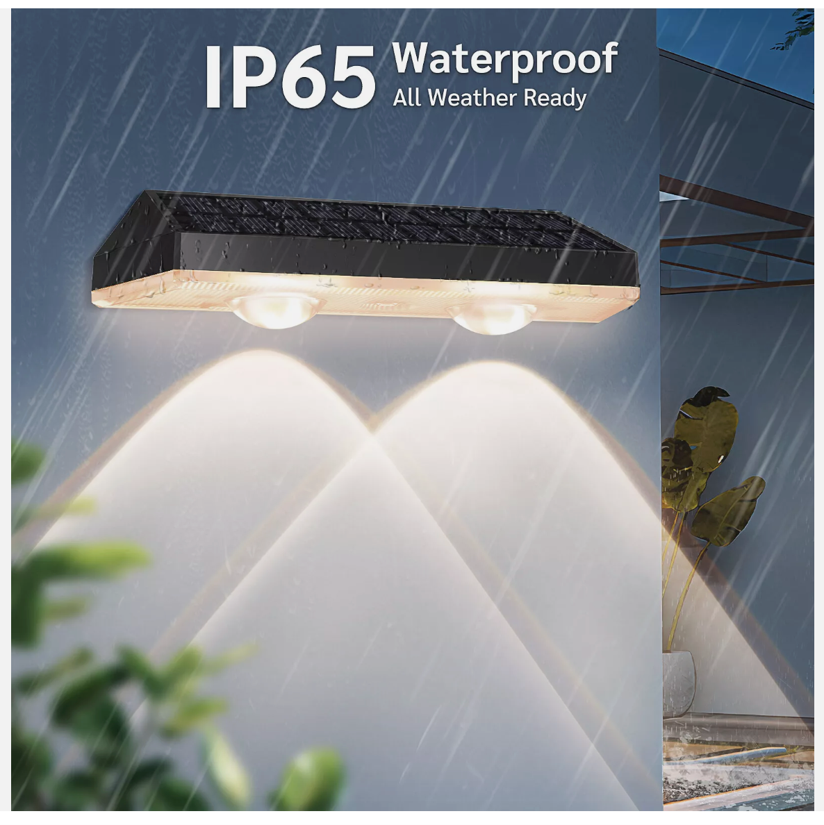 4xSuper Bright Solar Powered Door Fence Wall Lights LED Outdoor Garden Patio Lamp