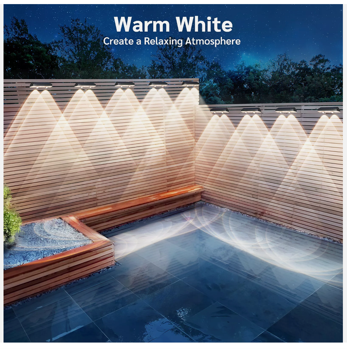 4xSuper Bright Solar Powered Door Fence Wall Lights LED Outdoor Garden Patio Lamp