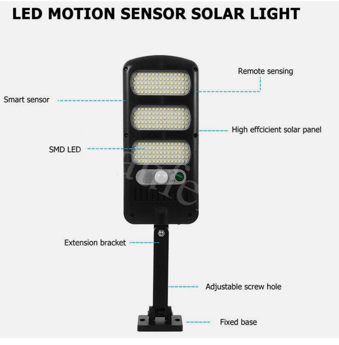 504 LED Solar Street Flood Light Security Commercial Outdoor Dusk To Dawn Wall Lamp