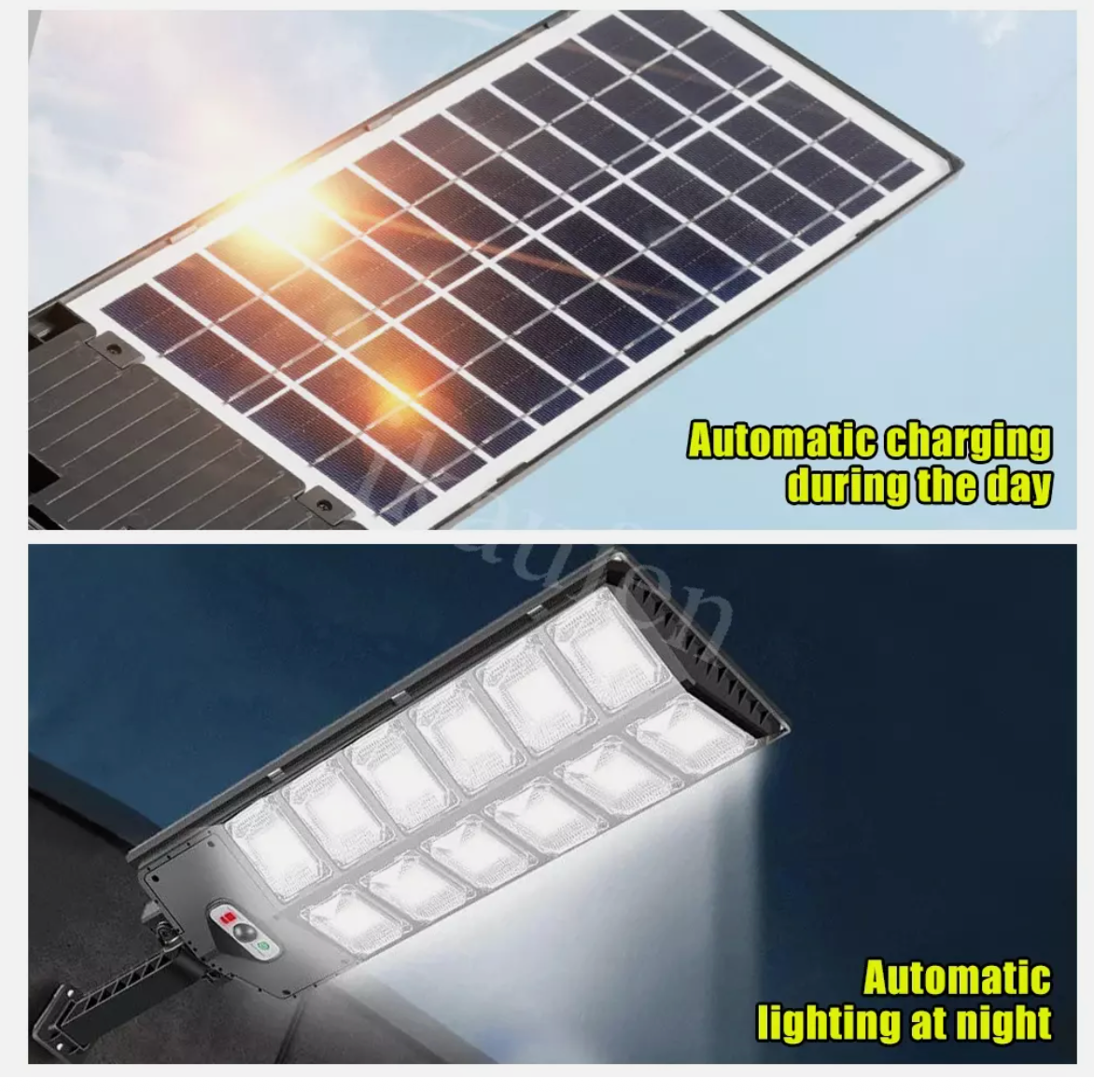 504 LED Solar Street Flood Light Security Commercial Outdoor Dusk To Dawn Wall Lamp