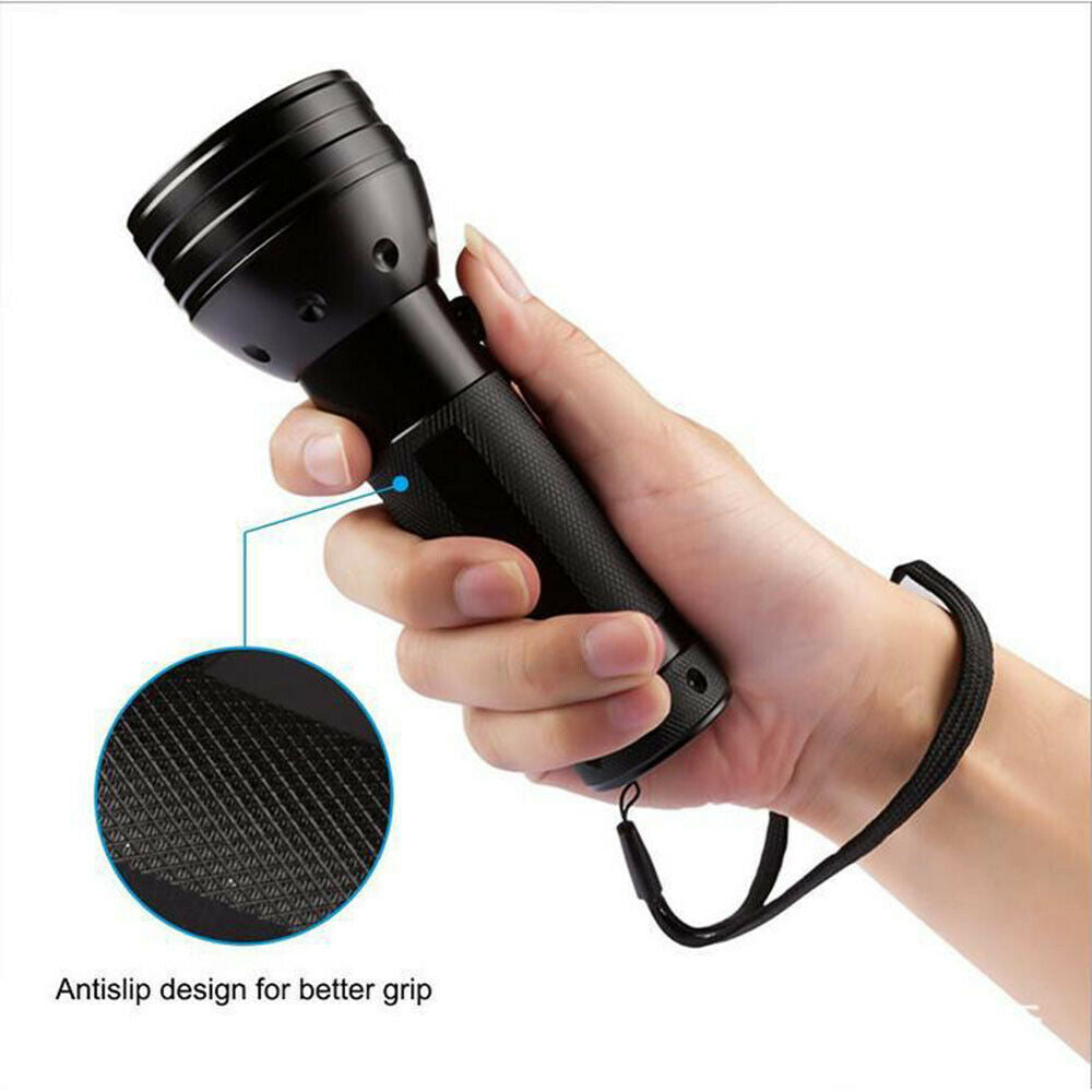 51 LED UV Flashlight Torch Light Lamp Ultraviolet Blacklight Aluminum 395 nM