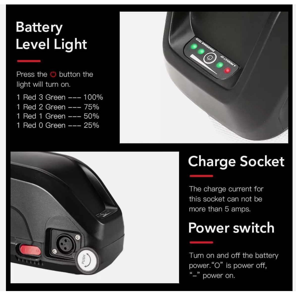 52V 20Ah Ebike Battery Hailong Lithium Pack for 350W-1500W Motor LG Cell