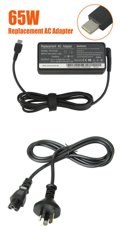 65W USB-C Type-C Power Supply Adapter Charger for Apple XiaoMi Lenovo HP