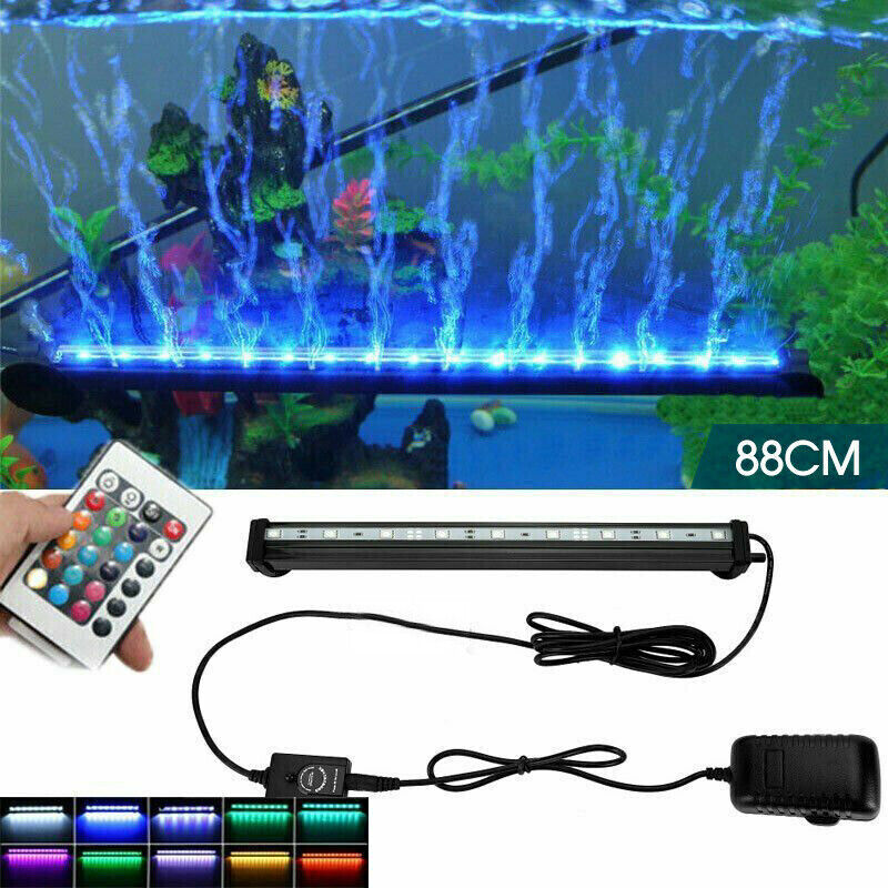 LED Aquarium Lights Submersible Air Bubble RGB Light for Fish Tank Underwater