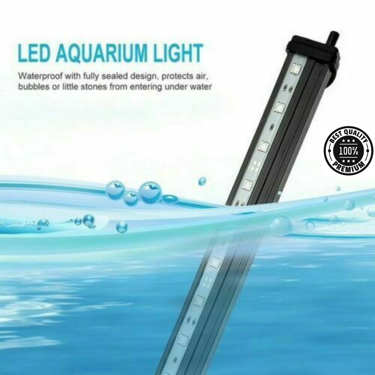 LED Aquarium Lights Submersible Air Bubble RGB Light for Fish Tank Underwater