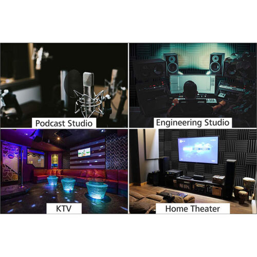 Studio Acoustic Foam Sound Absorbtion Proofing Panels Wedge Soundproof