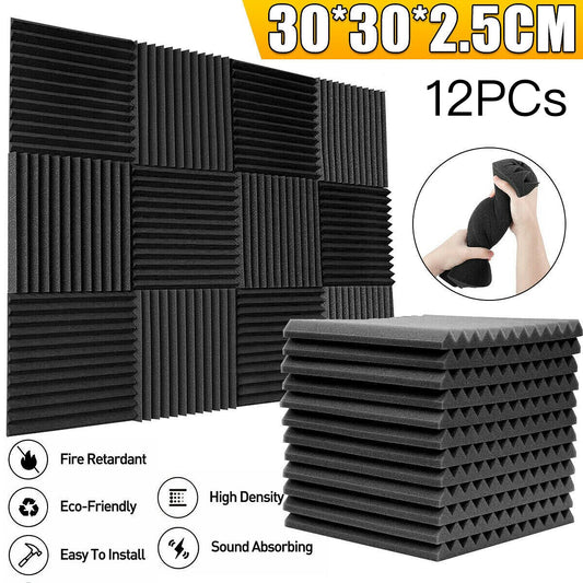 Studio Acoustic Foam Sound Absorbtion Proofing Panels Wedge Soundproof