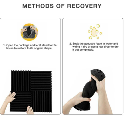 Studio Acoustic Foam Sound Absorbtion Proofing Panels Wedge Soundproof