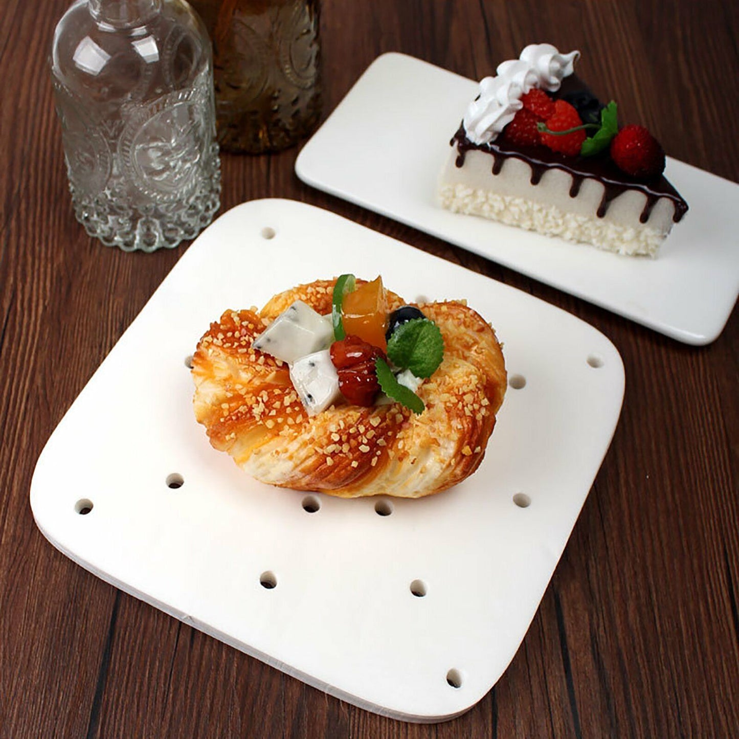 100pcs Air Fryer Liners Perforated Parchment Paper Square Non-Stick A