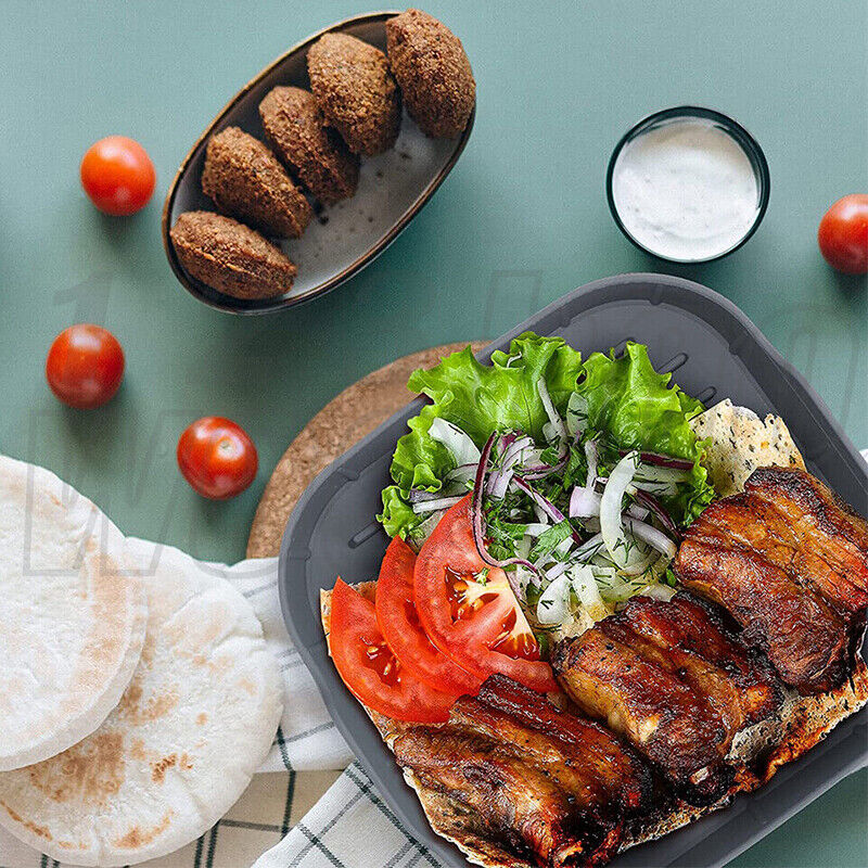 Air Fryer Accessories Basket Silicone Pot Baking Tray Mat Oven Nonstick Reusable