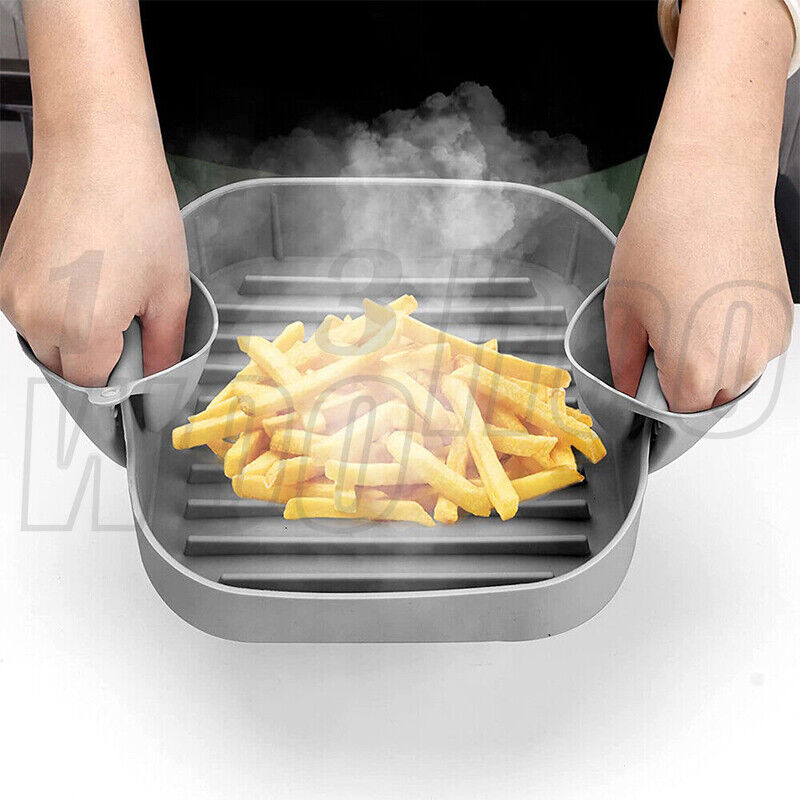 Air Fryer Accessories Basket Silicone Pot Baking Tray Mat Oven Nonstick Reusable